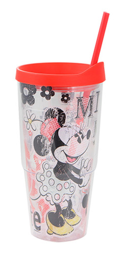 Copo Tumbler Com Canudo Minnie 