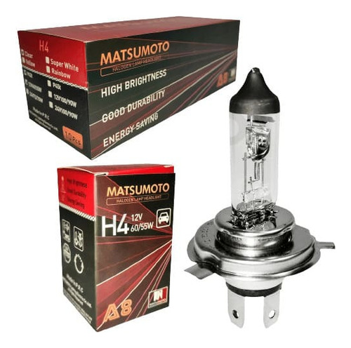 Par De Ampolletas H4 Halogenas Matsumoto