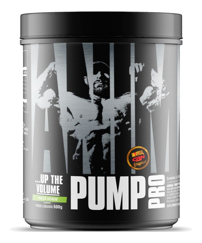 Suplemento Em Pó Universal Nutrition Animal Pump L-arginina Sabor Maçã Verde Em Pote De 600g