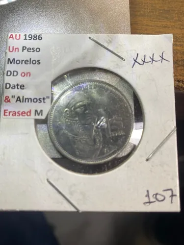 comprar Peso Morelos 1986 C\u002Ferrores D Acuñación Vea Descripcion #107