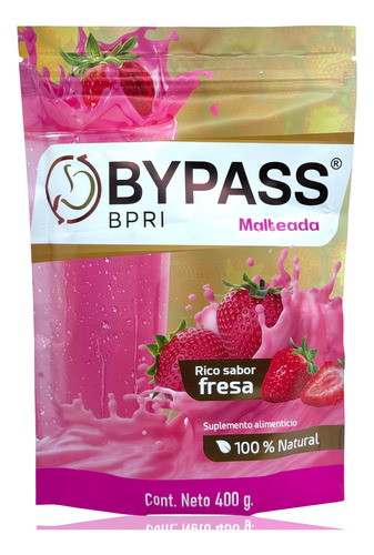 Bypass Malteada Sabor Fresa 400 G Bpri.