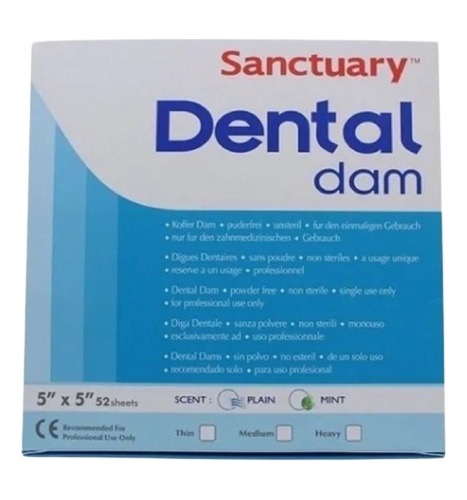 Goma Dique Sanctuary 5x5 Pack X52 Odontología Novacek