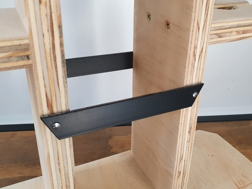 Imagen 4 de 10 de Porta Vino Y Copas En Madera Y Hierro
