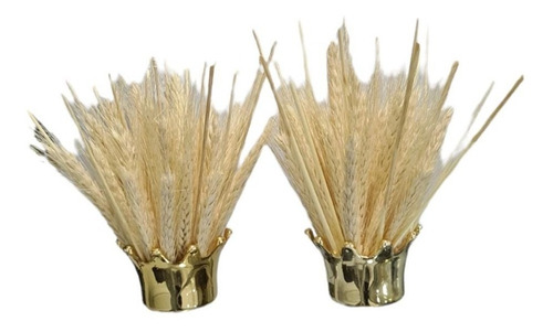 2 - Arranjo Com Trigo Vaso Coroa Decoração Festa Santa Ceia