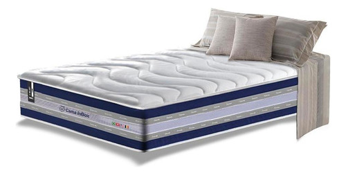 Cama inBox Select 188x88cm colchão solteiro azul