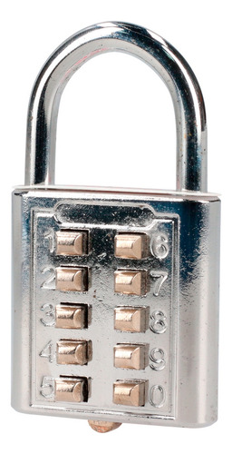 Candado De Combinación, Cromo Brillante, 40 Mm Lock