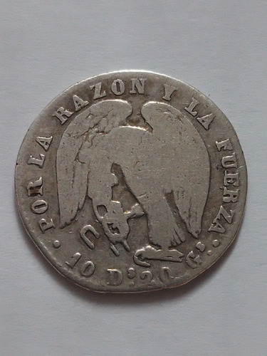 Moeda Prata Chile 1 Real Ano 1843 Lote 3280 (Usado)