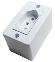 Comprar Tomada Simples Externa 2p+t Sistema X 10a Caixa Sobrepor Cor Branco Transmobil