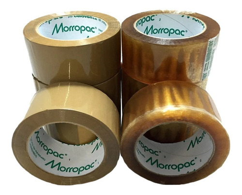 Cinta Embalaje Transparente 2 X35m Nucleo Verde Morropac