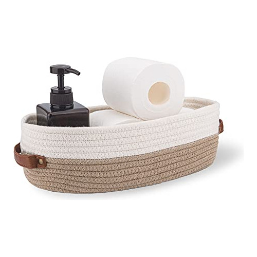 Cotton Rope Bathroom Decor Basket,toilet Paper Holder B...