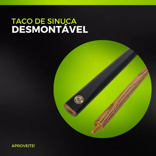 Taco de Sinuca Bipartido Profissional Ash Ajun + Giz Maxxi