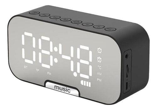 Radio Reloj Despertador Digital Parlante Bluetooth Y Espejo 