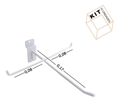 Expositor De Óculos Para Painel Canaletado Kit 10 Unidades