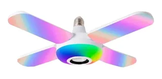Foco Bocina Bluetooth Plegable Rgb Lampara 48w Con Control