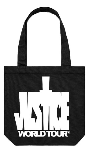 Justin Bieber Oficial Justice World Tour Tote Bag (negro)