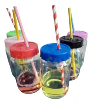 Comprar Frascos Trago Tapas Drinks Con Sorbete 360 Cc. (25 Unid.)