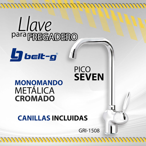 Llave Para Fregadero Monomando Belt-g Tai Gri-1508 / 10357