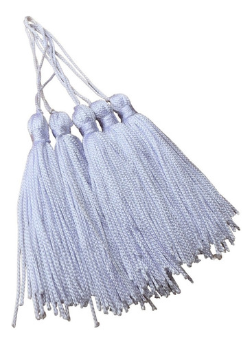 100 Franja Pingente Tassel Seda 8cm- Escolha A Cor Cor Branco