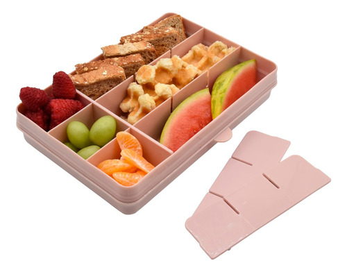 Caja Contenedora Snack Compartimiento Merienda Colación Meli