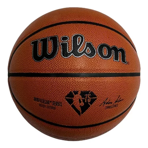 Balón De Basquetbol Wilson Nba 75th Brown #7 Sintetico Pu
