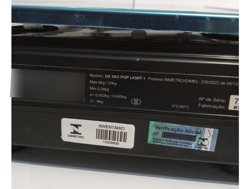 Báscula Uranus Pop-z de 20 kg con sello negro