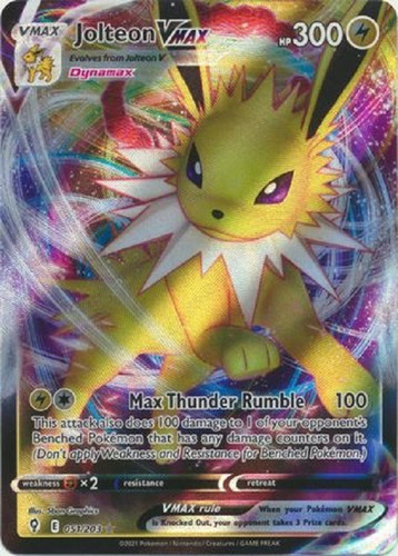 Jolteon Vmax 51/203 Ultra Raro Pokemon Tcg