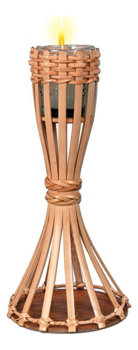 Antorcha De Bambú De Mesa (vela Incluida) Accesorio De Fiest