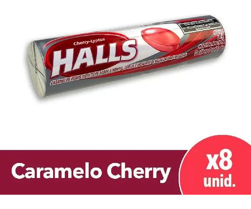 Halls Free Cherry-lyptus Sin Azucares Caja X12u Gomarket