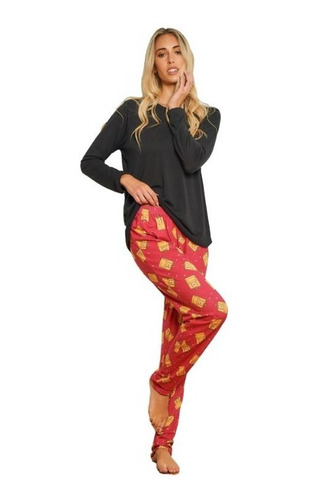 Pijama Invierno Mujer Estampado Dolcisima Art 1253