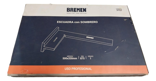 Escuadra Con Sombrero 90 Grados 500 X 330 Mm Bremen 3757