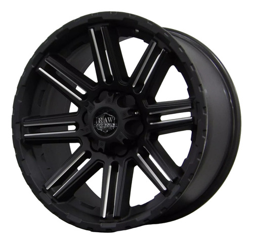 Jogo De Rodas Amarok Aro 20 Off Road 5x120 Or-04 Raw Cor Preto Fosco