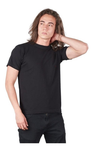 Paquete De 3 Camisetas Negras Cuello Redondo Para Hombre