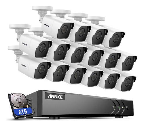 Annke Sistema Camara Seguridad Canal Mp Lite Dvr Disco Duro