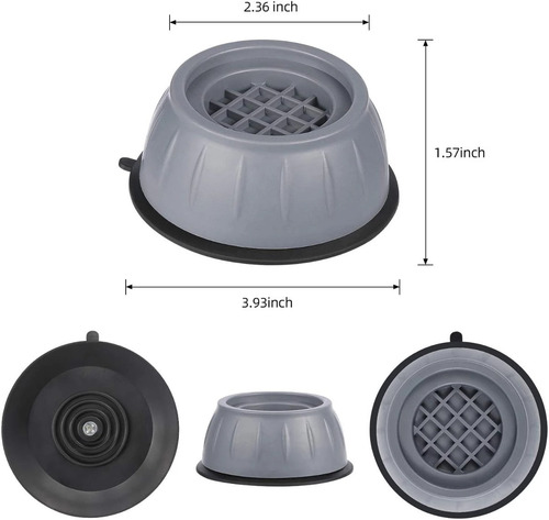 Imagen 2 de 4 de Almohadillas Antivibración Para Pies De Lavadora