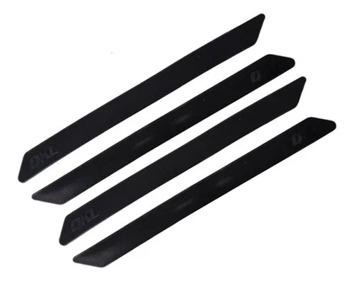Kit 4 Bandas Molduras Tiras Protector Paragolpe Negras 43x4