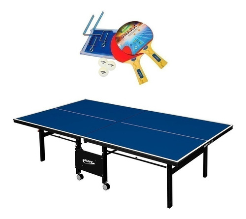 Tênis De Mesa Ping Pong 1084 Mdf  Dobrável Klopf C/ Kit Rede
