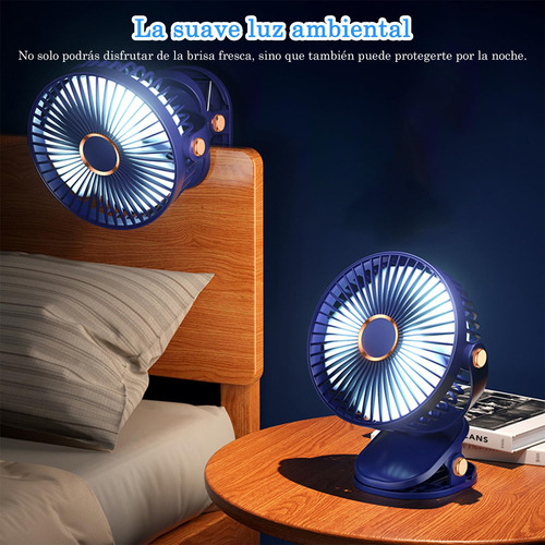 Ventilador Portátil Recargable, 6 Velocidades De Viento Y