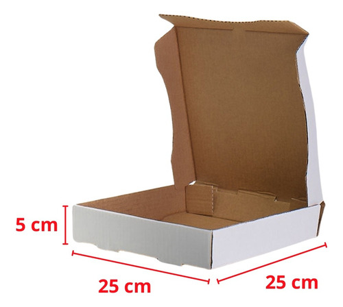 Caixa Quadrada Branca Salgado 25cm 25un Tampa Fundo Unidos