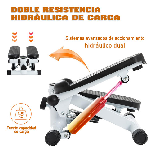 Stepper Mini Escalador Con Bandas Elásticas - Ejercicio