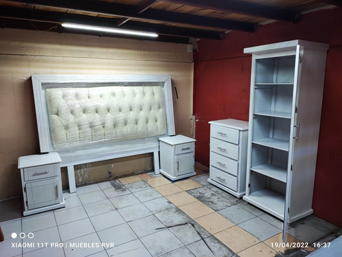 Recamara King Zize 5 Piezas Todo En Madera De Pino