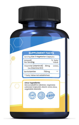 Nutriselect Vitamina B1 750mg 120 Cápsulas Veganas