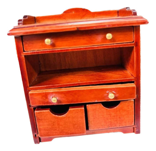 Gabinete De Cajón De La Noche De La Casa De Muñecas A Rojo