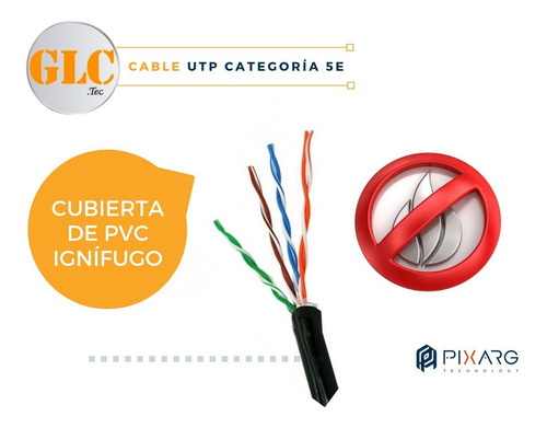 Imagen 4 de 10 de Cable Utp Exterior Cat 5e Glc *max 100% Cobre Bobina 305 Mts