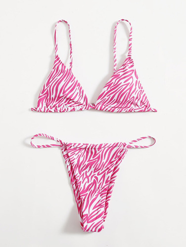 Bikinis De Bikini Push Up Con Estampado De Cebra Arri