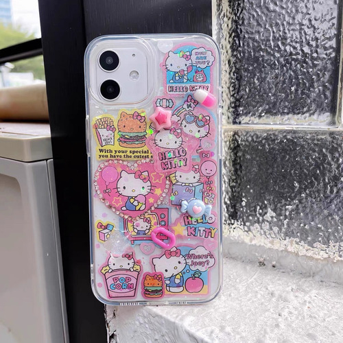 Capa De Celular Hello Kitty Para iPhone 16/15/14/13/12/11