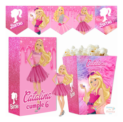 Kit Imprimible Barbie Personalizado