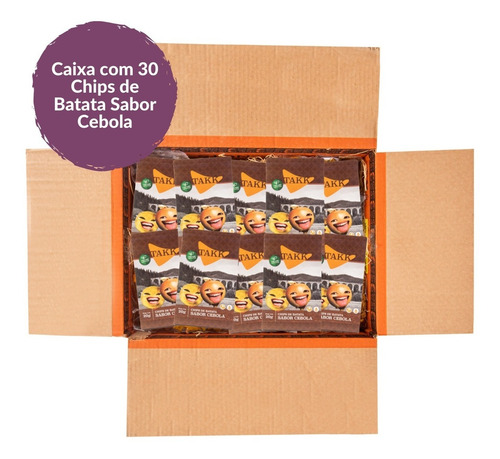 Caixa C/ 30 Chips De Batata Mexicana Sabor Cebola (20g)