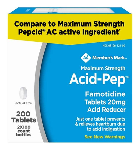 Member?s Mark Acid-pep Famotidina, 20 Mg (100 Quilates, 2 Un