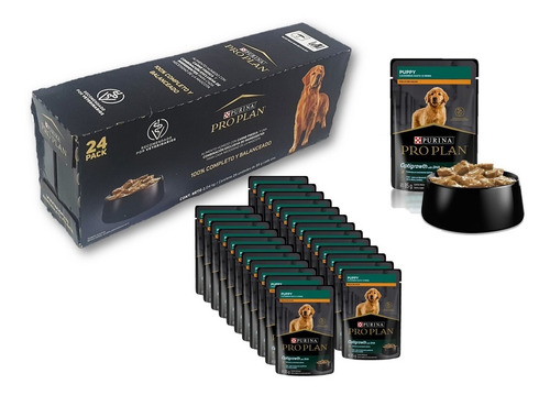 Imagen 1 de 8 de Proplan Puppy Complete Alimento Húmedo Pack 24 Pouches 85 Gr