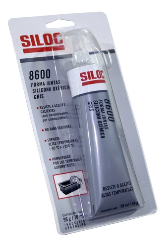 Siloc 8600 Gris Forma Juntas X 98g Sellador Silicona Oximica